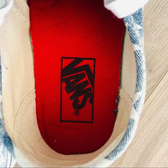 Vans Acid Denim Washed Stars Blue USA Shoes RARE - Picture 9 of 13